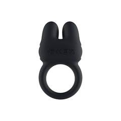 Passion Play Dual Motors Vibrating Cockring - Black USB Rechargeable Vibrating Cock Ring