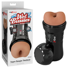 PDX Wet Bussies Super Bangin Butt - Brown - Brown Anal Stroker