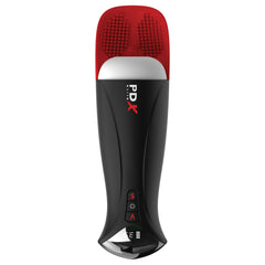 PDX Elite Fap-O-Matic Pro XL - White/Red - White USB Rechargeable Auto Stroker