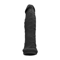 REALROCK 6'' Realistic Penis Sleeve - Black - Black 15.2 cm Penis Extension Sleeve