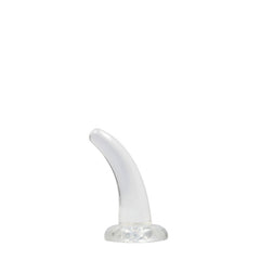 REALROCK Non Realistic Dildo With Suction Cup - 11.5 cm - Clear 11.5 cm Curved Pegging Dong
