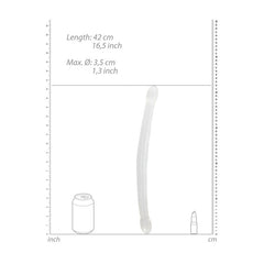 REALROCK Non Realistic Double Dong 17'' - Clear 43 cm Double Dong