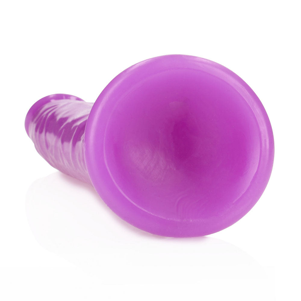 REALROCK 29 cm Slim Glow in the Dark Neon - Purple - Glow in Dark Purple 29 cm (11'') Dong