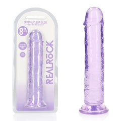 REALROCK 20 cm Straight Dildo - Purple - Purple 20 cm (8'') Dong