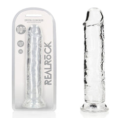 REALROCK 28 cm Straight Dildo - Transparent - Clear 28 cm (10'') Dong