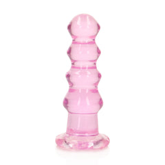 REALROCK 14 cm Curvy Anal Plug - Pink - Pink 14 cm (4.5'') Butt Plug