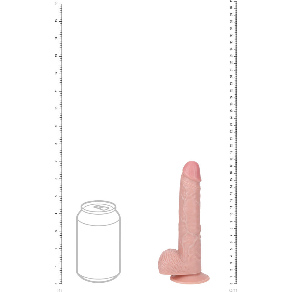 REALROCK 18cm Vibrating Cock with Balls - Flesh