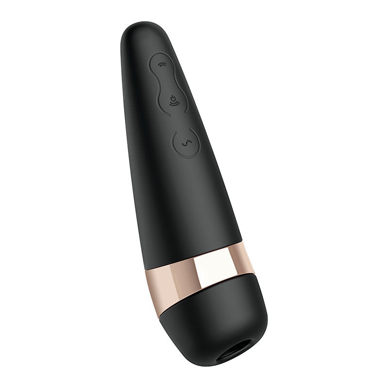 Satisfyer Pro 3+ Black - Black USB-Rechargeable Air Pulse Clitoral Stimulator with Vibration