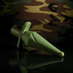 Selopa THE PRIVATE Tapered Vibrating Anal Plug - Army Green