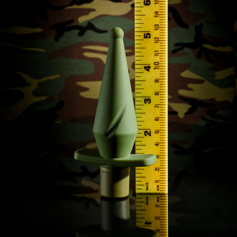 Selopa THE PRIVATE Tapered Vibrating Anal Plug - Army Green