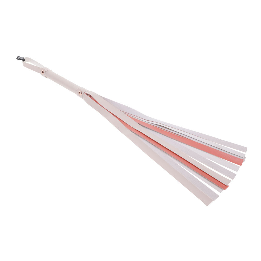 Sex & Mischief Peaches n CreaMe Striped Flogger Whip - Peach 80 cm