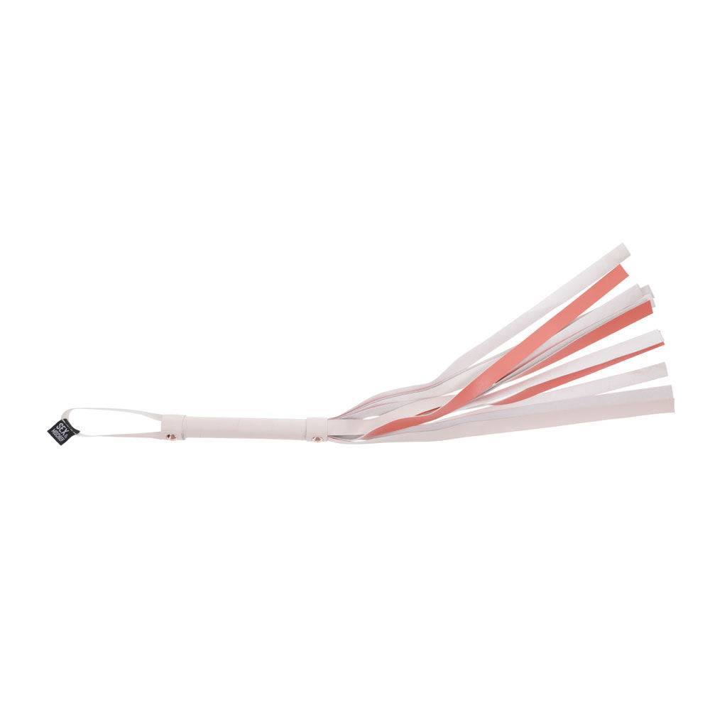 Sex & Mischief Peaches n CreaMe Striped Flogger Whip - Peach 80 cm