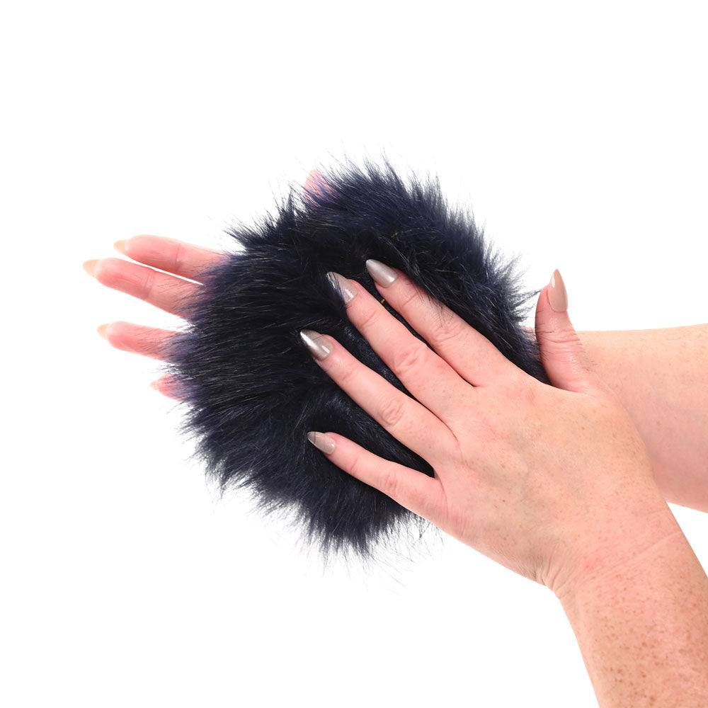 Sex & Mischief Cougar Metal Spiked Sensory Glove - Navy Blue