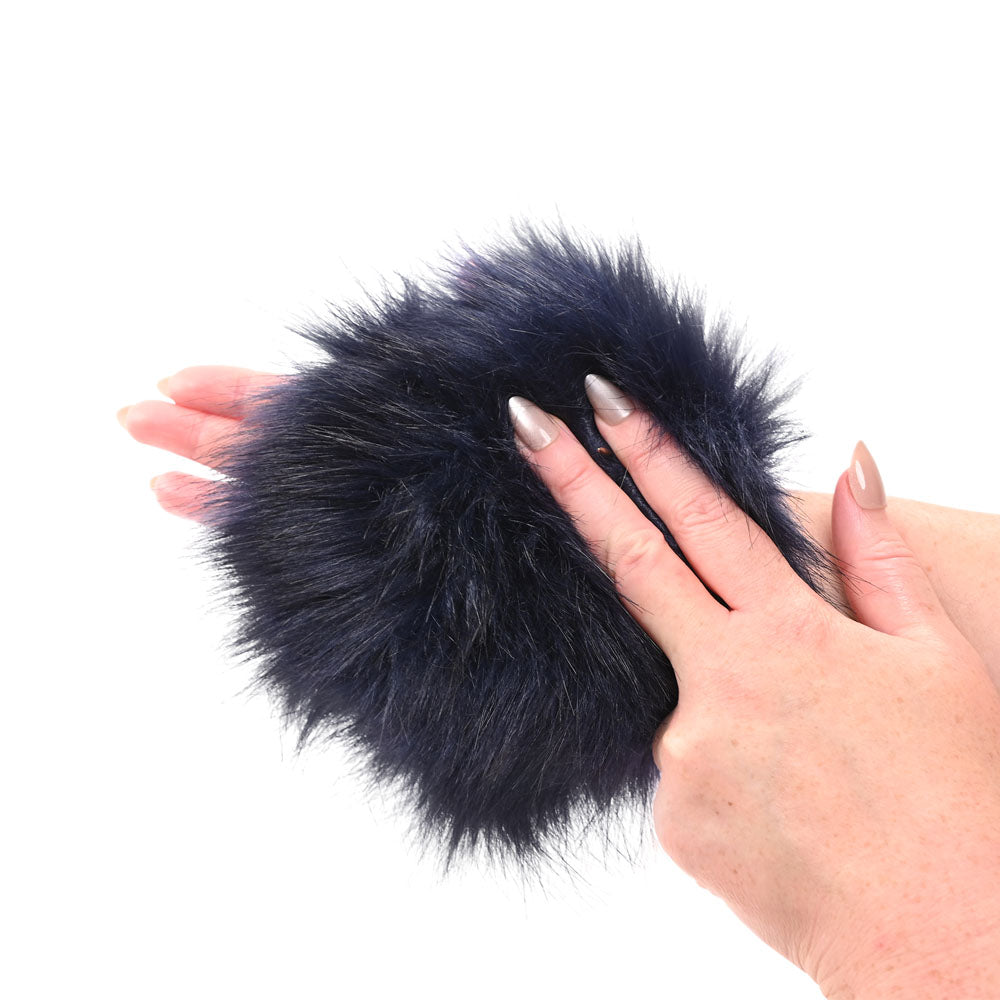 Sex & Mischief Cougar Metal Spiked Sensory Glove - Navy Blue