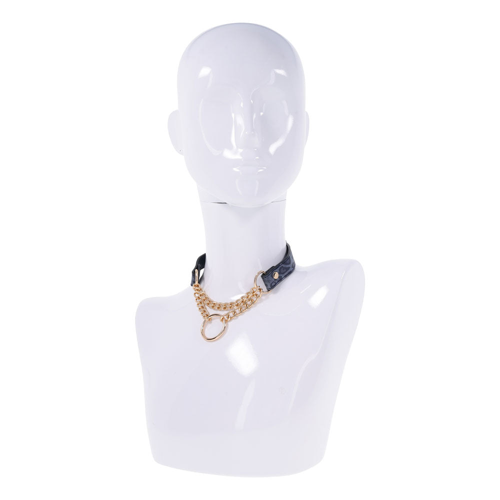 Sex & Mischief Cougar Navy & Gold Collar