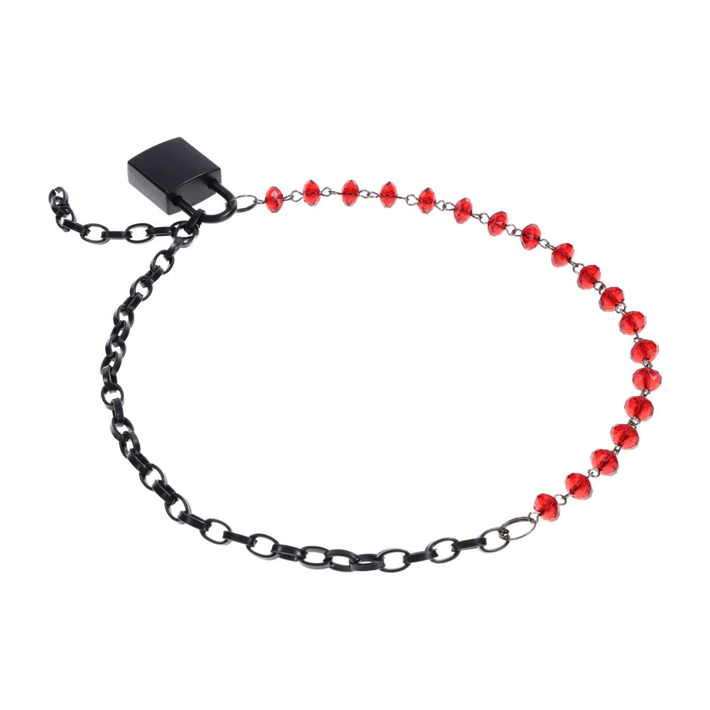 S&M Exs & Ohs Crystal Day Collar - /Black Collar Jewellery