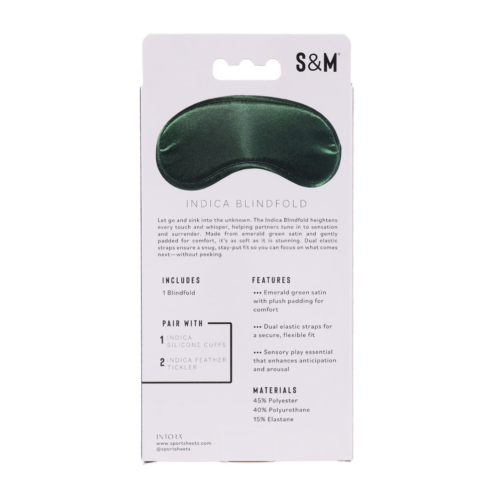 Sex & Mischief Indica Blindfold - Green Eye Mask