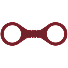 Sex & Mischief Enchanted Small Silicone Cuffs - Burgundy Small Restraints