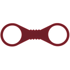 Sex & Mischief Enchanted Large Silicone Cuffs - Burgundy Large Restraints