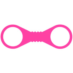 Sex & Mischief Large Hot Pink Silicone Cuffs - Hot Pink Large Restraints