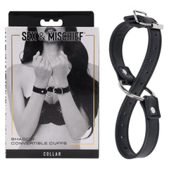 S&M Shadow Convertible Cuffs - Black Restraints