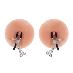 S&M Shadow Bell Nipple and Clit Jewelry - Metal Nipple Clamps and Clitoris Clamp