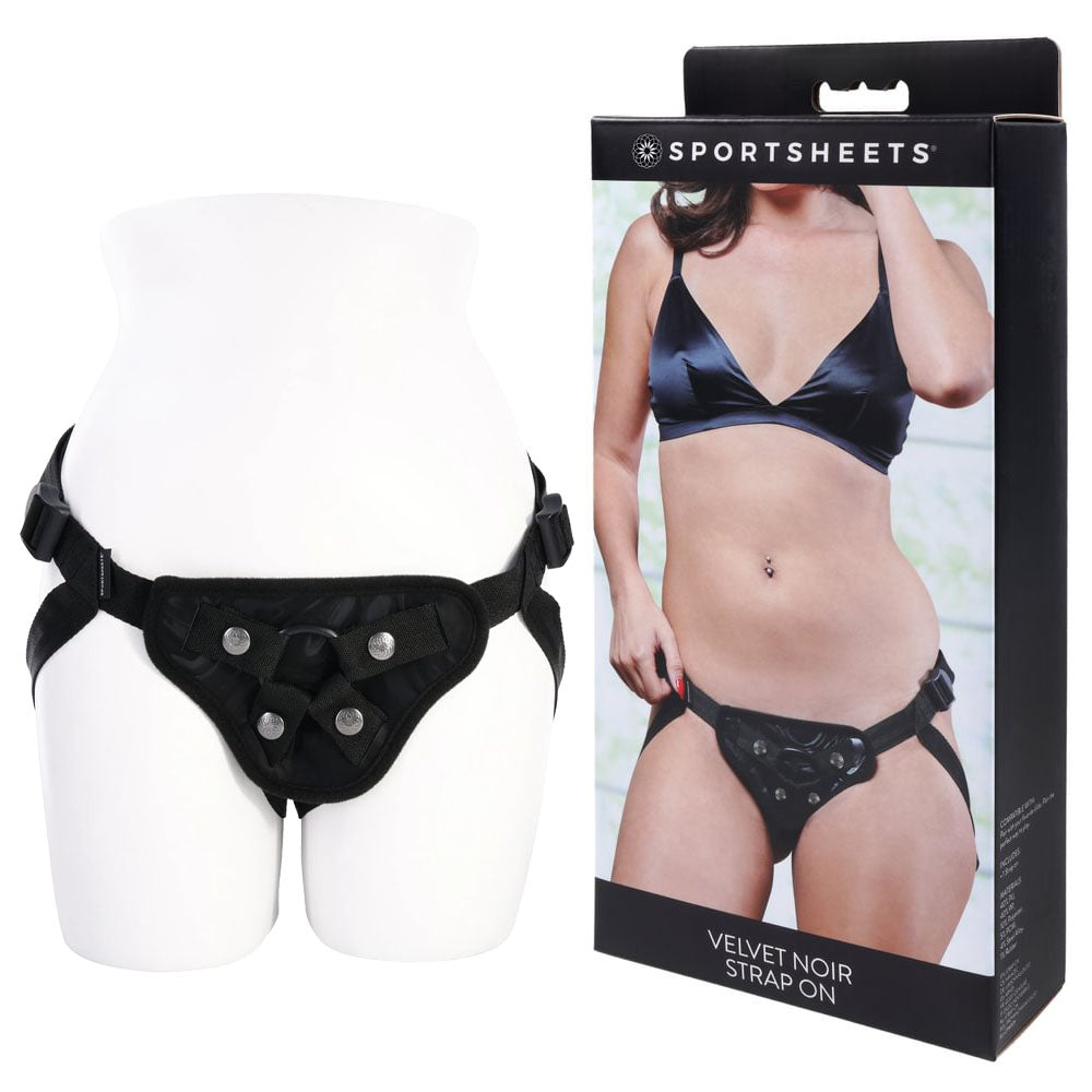 Sportsheets Velvet Noir Adjustable Strap-On Harness (No Probe)