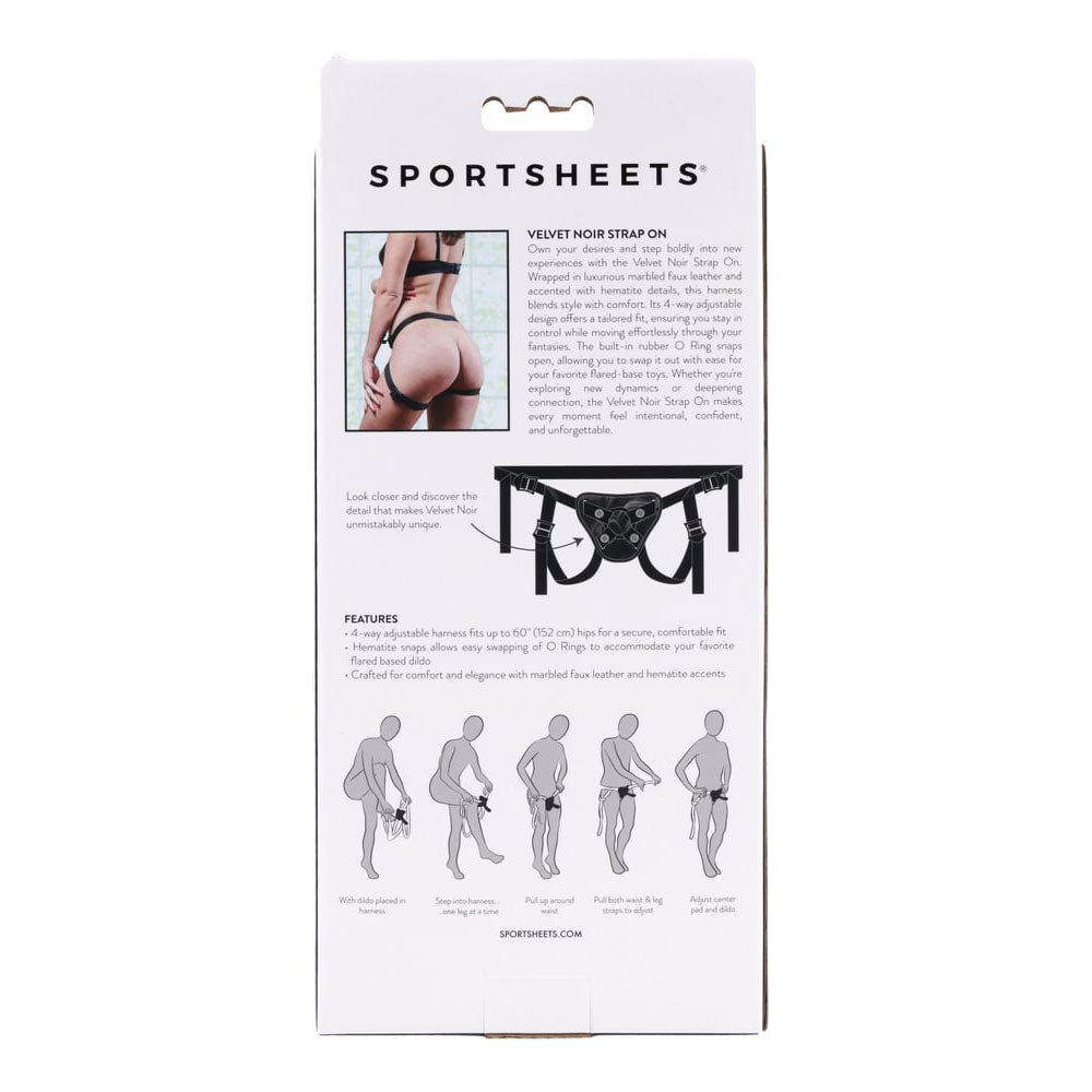 Sportsheets Velvet Noir Adjustable Strap-On Harness (No Probe)