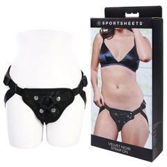Sportsheets Velvet Noir Adjustable Strap-On Harness (No Probe)