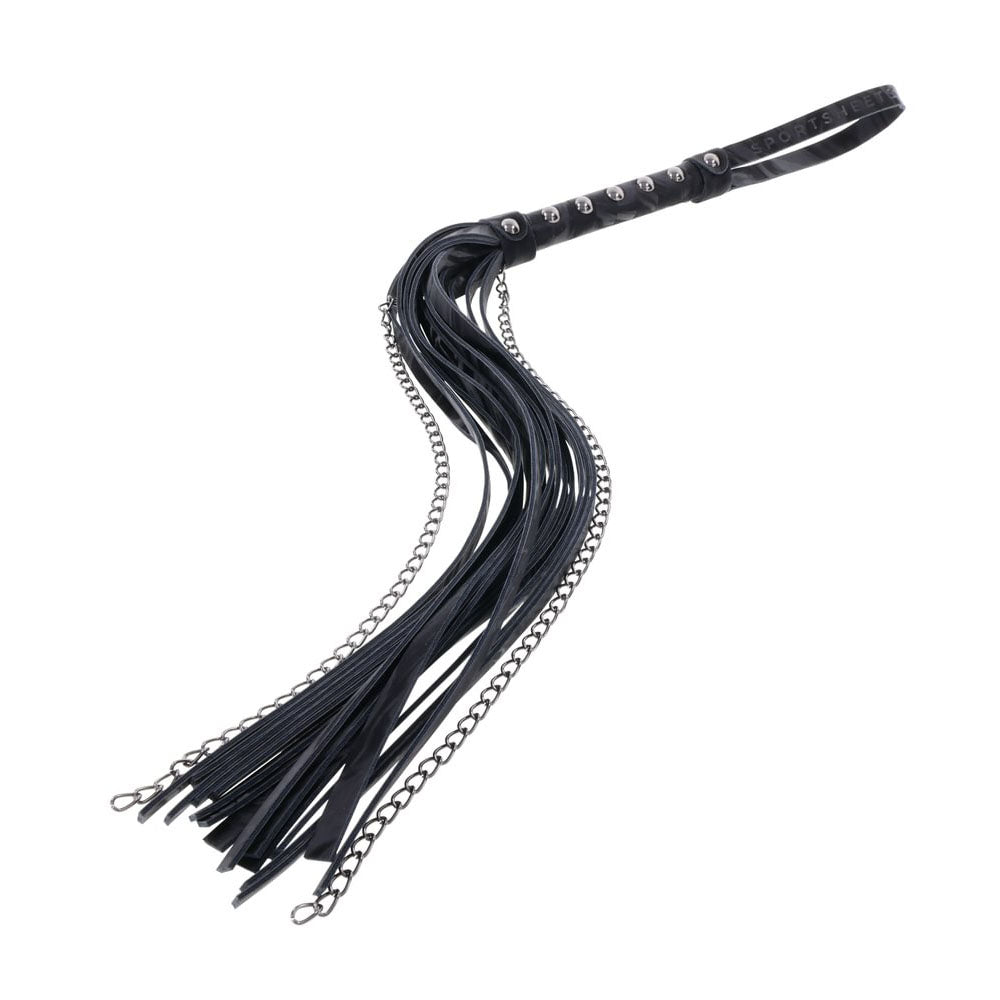 Sportsheets Velvet Noir Chain Flogger -  43 cm Black