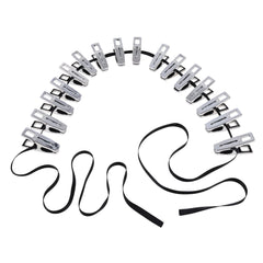 EDGE Body Zipper Clothes Pins - Chrome Chrome Pins - Set of 16