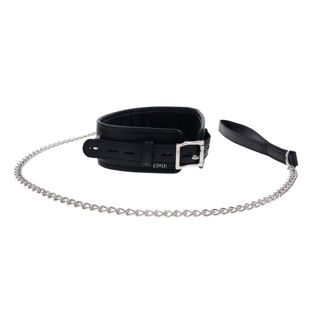EDGE Collar & Leash -  Neck Restraint with Heavy Duty Metal Leash