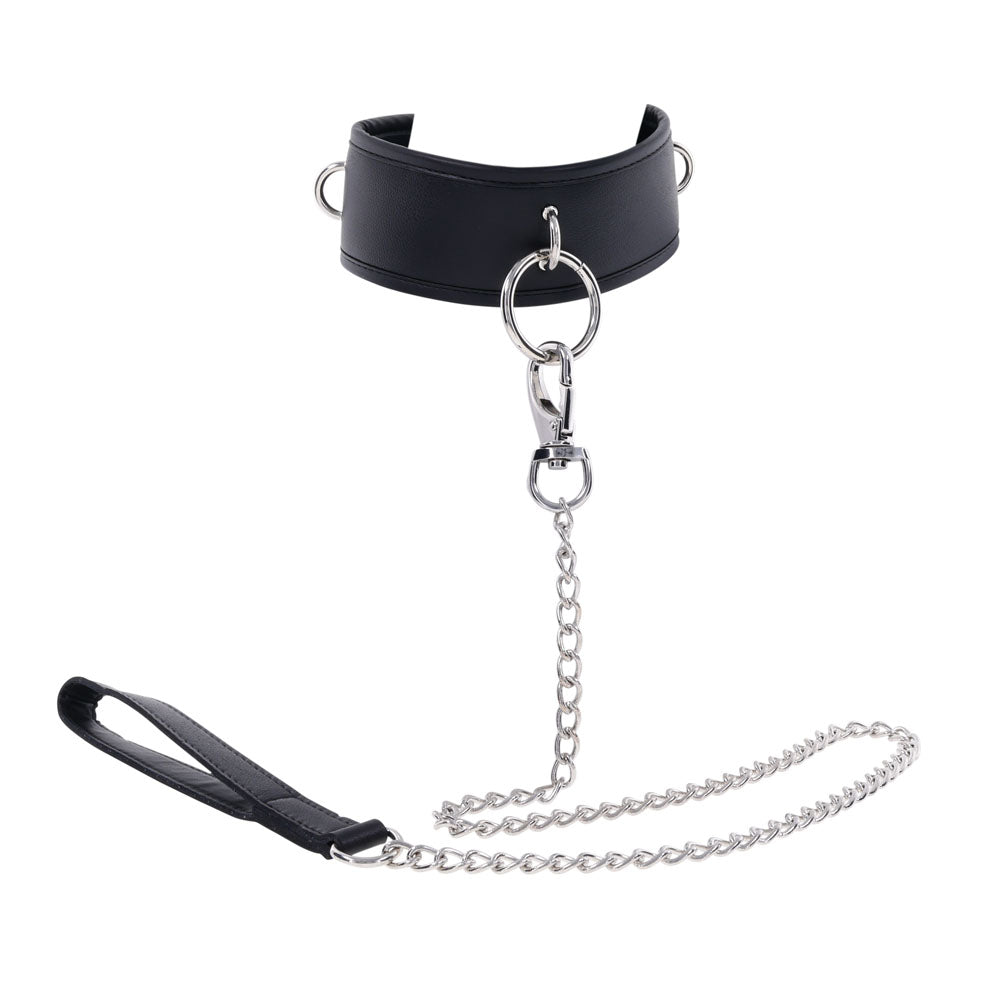 EDGE Collar & Leash -  Neck Restraint with Heavy Duty Metal Leash