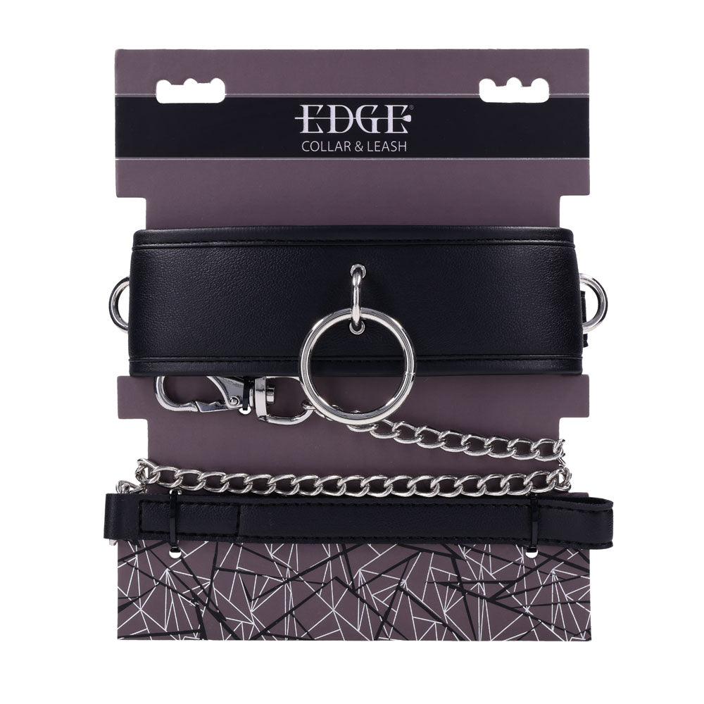 EDGE Collar & Leash -  Neck Restraint with Heavy Duty Metal Leash