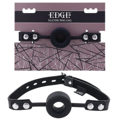 EDGE Silicone Ring Gag - Black Mouth Restraint