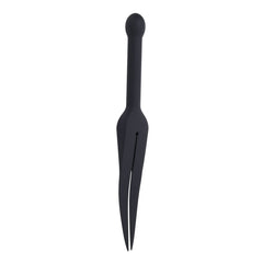 EDGE Silicone Tawse - Black Silicone Tawse Whip with Insertable Handle