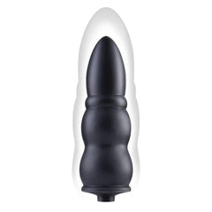 Size Up 5.5 Inch Ripple Inflatable Butt Plug - Black 15.2 cm Inflatable Butt Plug