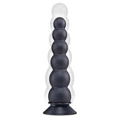 Size Up 7 Inch Ripple Inflatable Butt Plug - Black 20.3 cm Inflatable Butt Plug