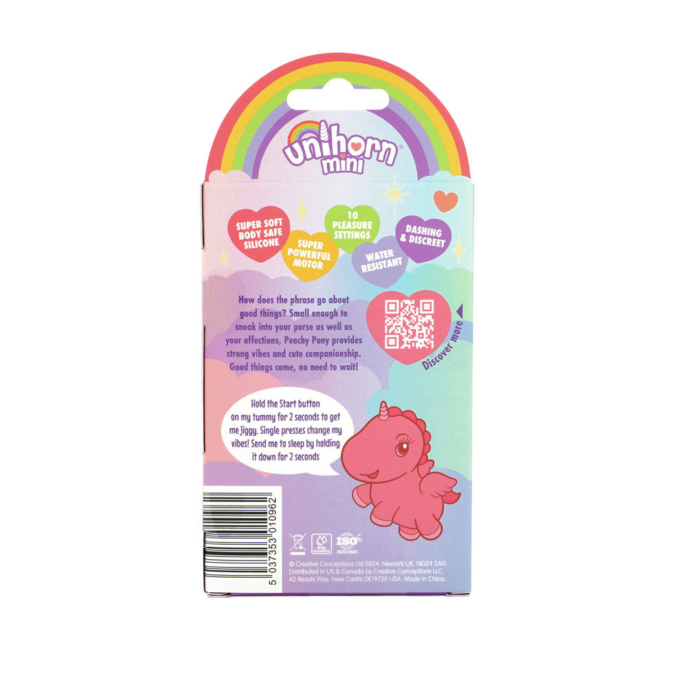 Unihorn Mini Peachy Pony Clit Stimulator - USB Rechargeable