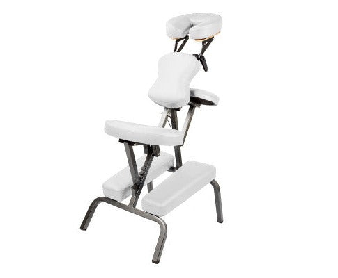 Aluminium portable chair for massage, medical fetish or BDSM - BLACK