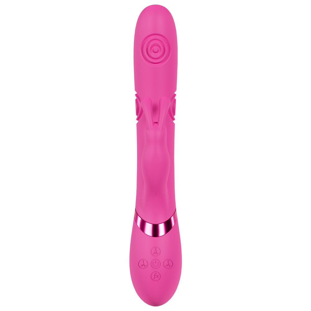 VIVE Mimi - 25 cm USB Rechargeable Vibrating & Tapping Rabbit Vibrator