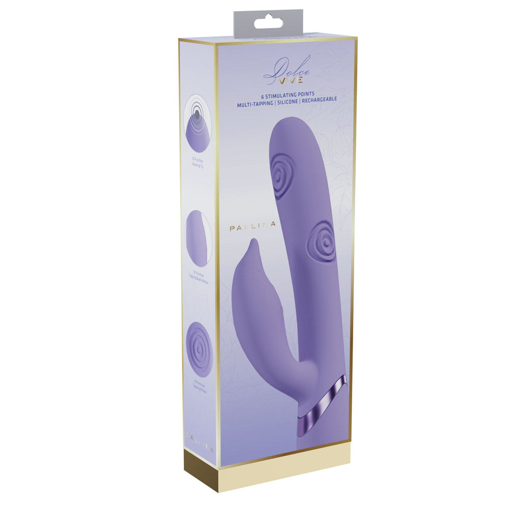 VIVE Pallina - 25 cm USB Rechargeable Tapping Rabbit Vibrator