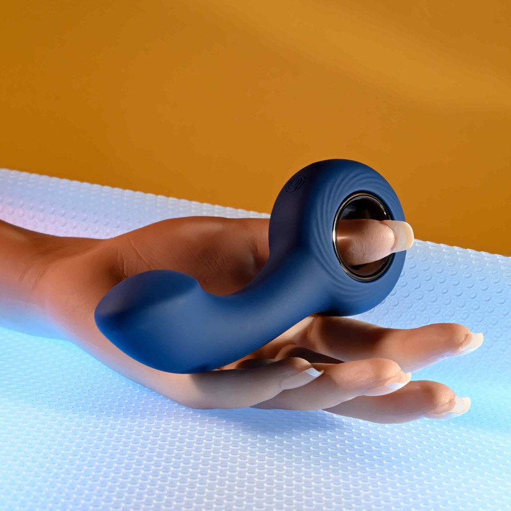 Zero Tolerance THE REACH Vibrating Anal Plug - Blue