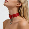 BDSM Collar with Heart Shape Leash-Ring