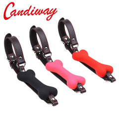 Bone gag BLACK for puppy play &/or BDSM - Shhh...