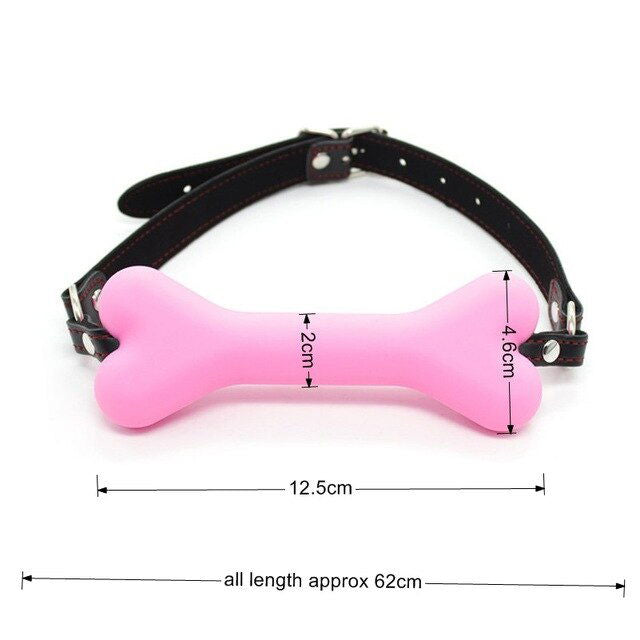 Bone gag BLACK for puppy play &/or BDSM - Shhh...