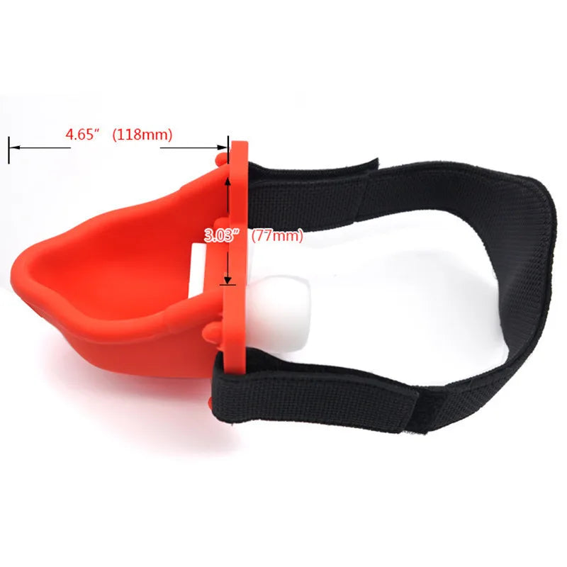 Piss Trough Mouth Gag with changeable inserts - Black or Red