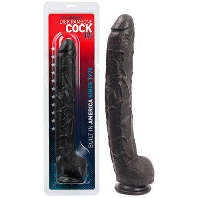 Dick Rambone 17" Black Cock Dildo