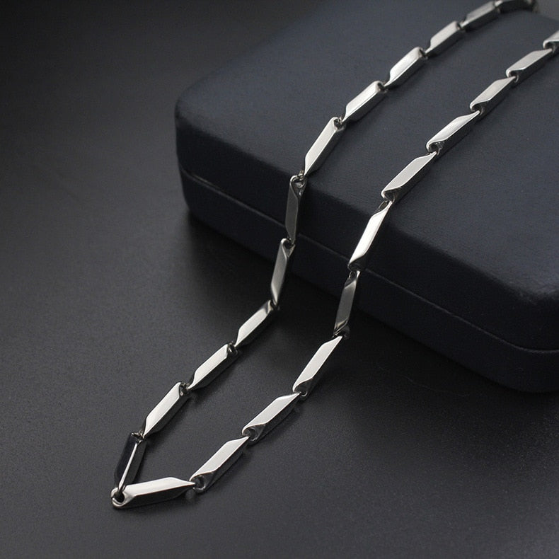Necklace in titanium steel 40, 50, 60cm in 4 thicknesses