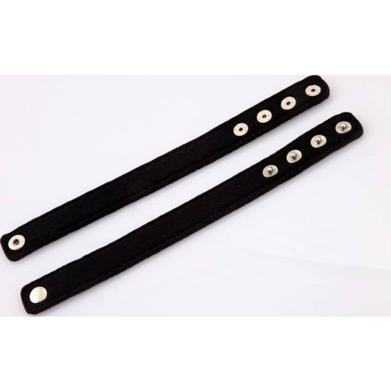 Neoprene Snap On Cockrings - Black